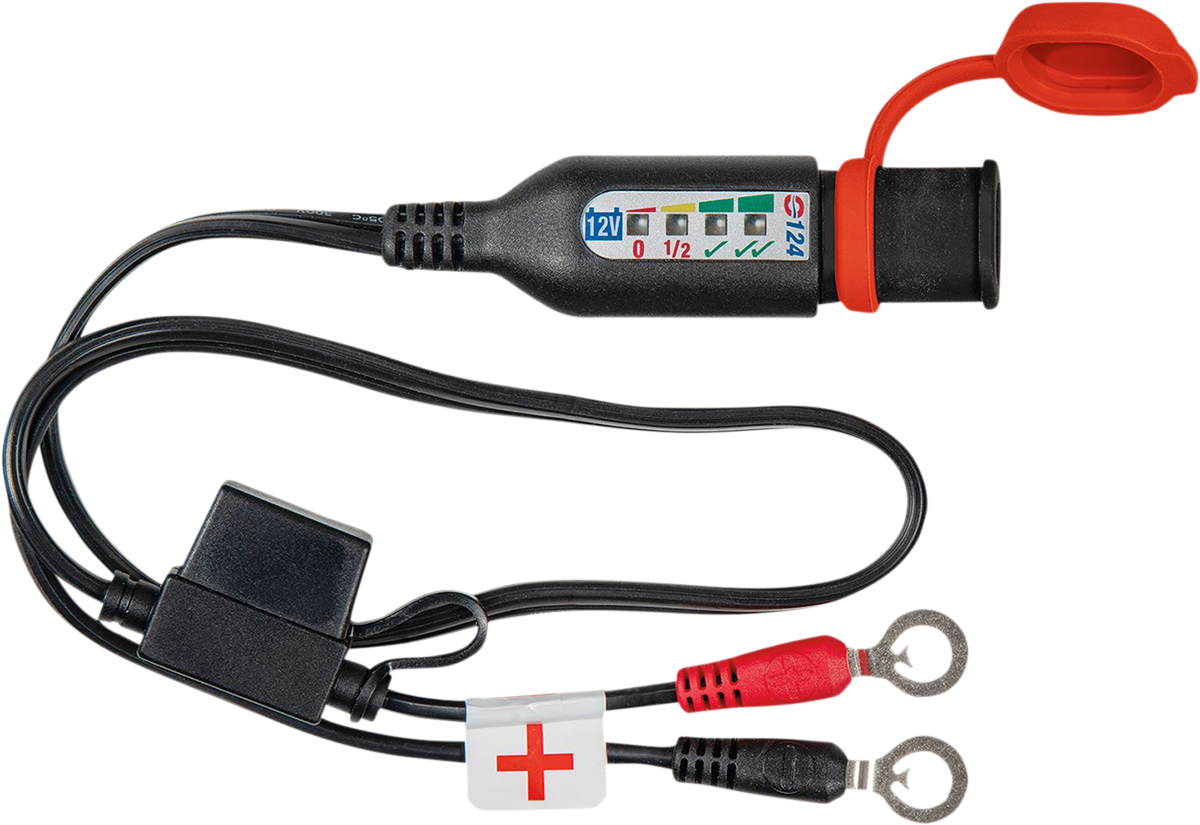 TECMATE Permanent Power Lead with Battery/Charge Status - 20" O-124