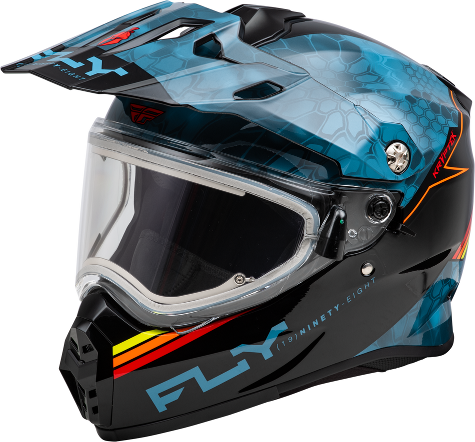 FLY RACING Trekker Cw Conceal Helmet Elec Shld Slate/Black/Red 2x 73-313622X