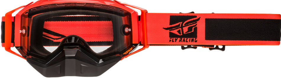 FLY RACING Zone Snow Goggle Hi-Vis Orange /Black W/Clear Lens W/Post FLB-006