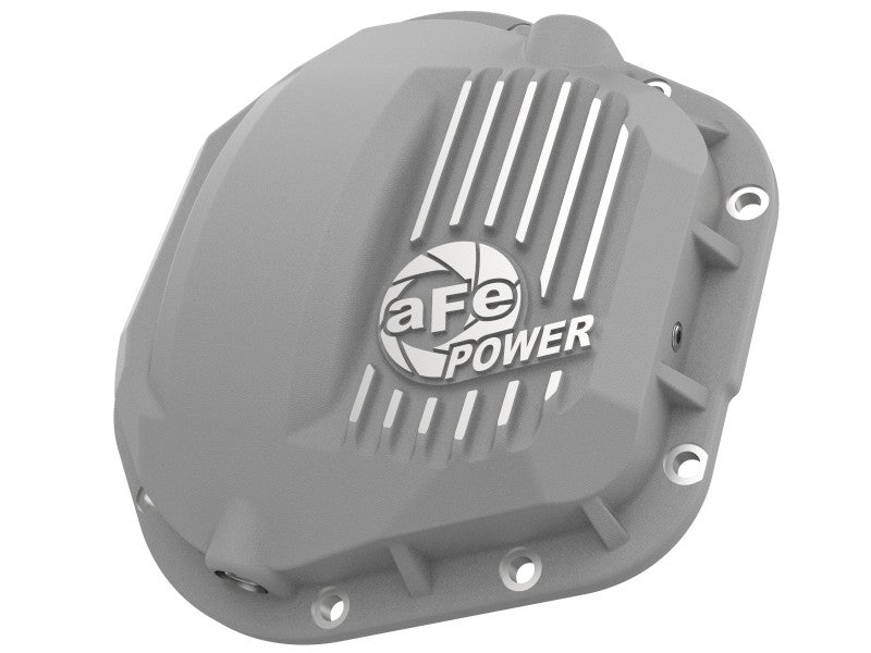 afe Front Differential Cover (Raw; Street Series); Ford Diesel Trucks 94.5-14 V8-7.3/6.0/6.4/6.7L 46-70080