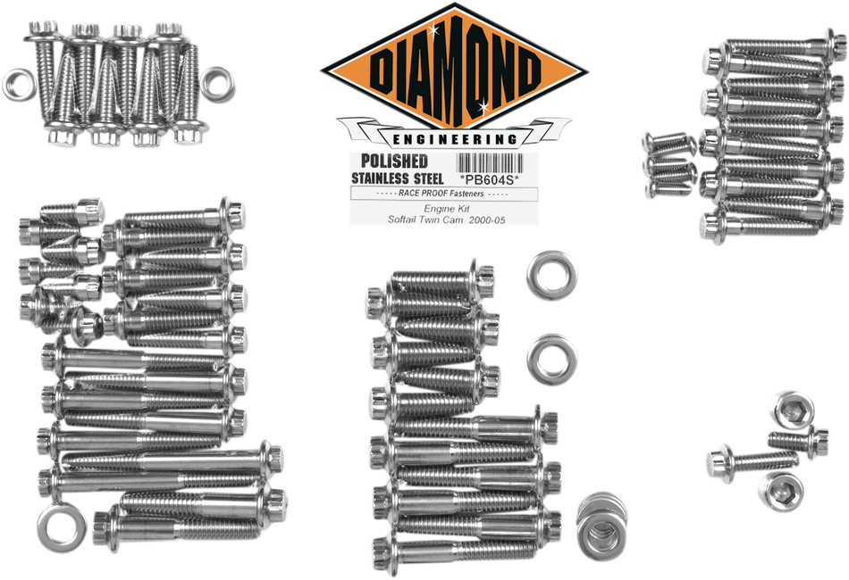 Kit de pernos - Motor - Softail PB604S de DIAMOND ENGINEERING 