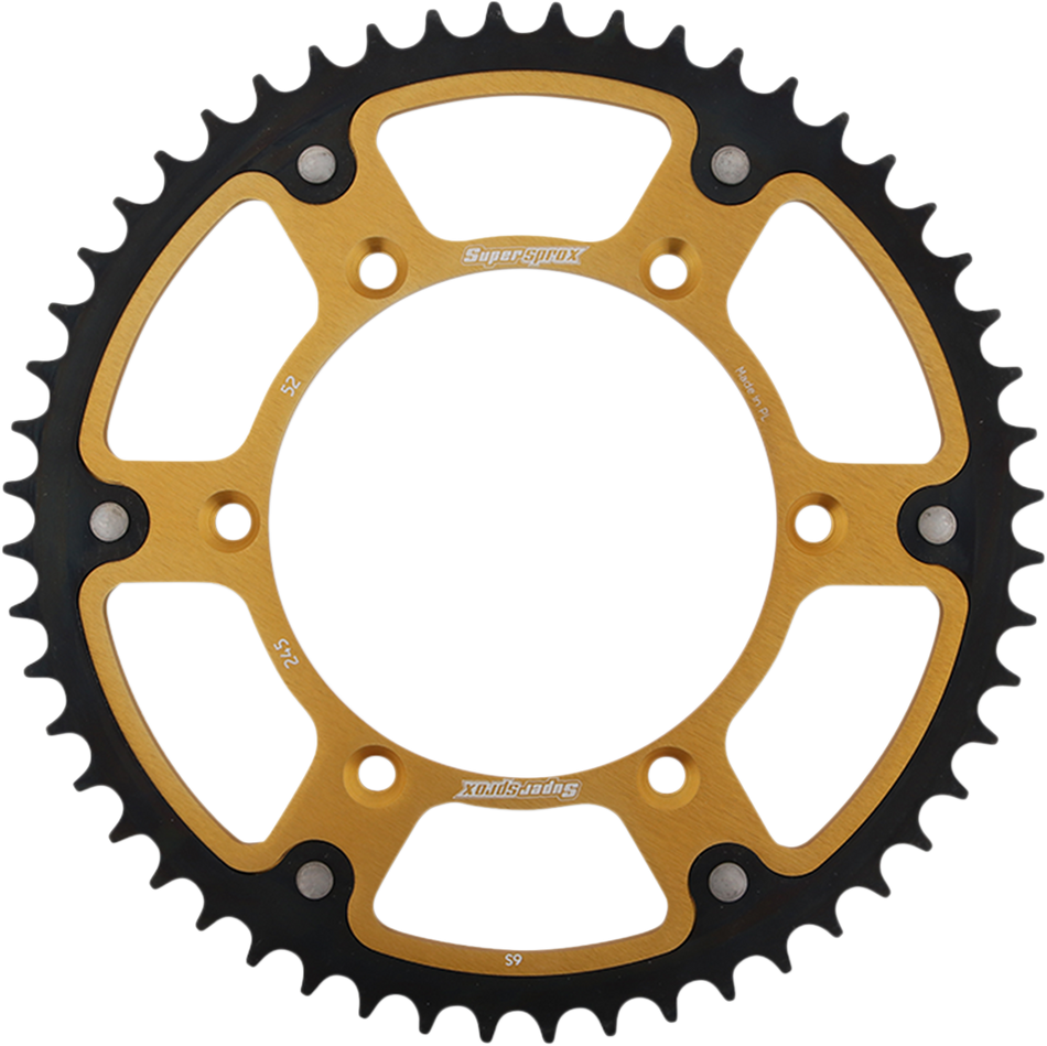 SUPERSPROX Stealth Rear Sprocket - 52 Tooth - Gold - Yamaha RST-245-52-GLD