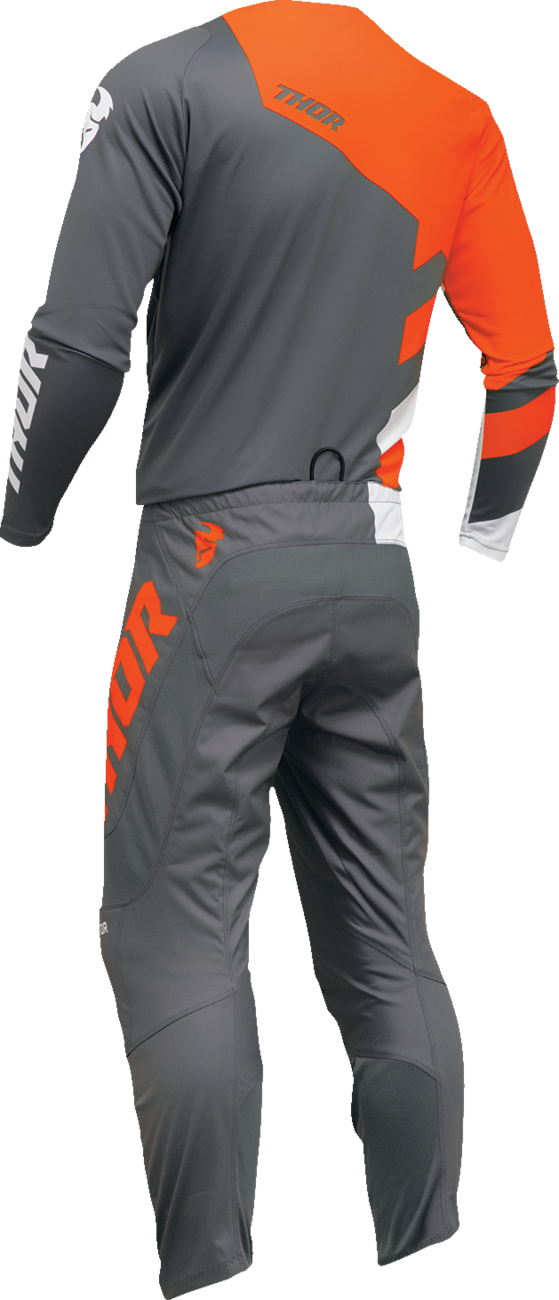 THOR Youth Sector Checker Jersey - Charcoal/Orange - 2XS 2912-2412