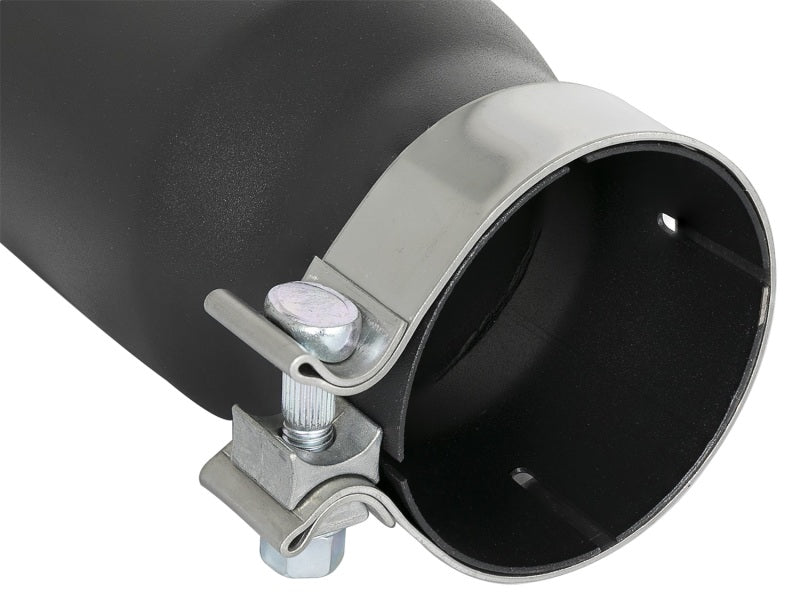 aFe MACH Force-Xp 409 Stainless Steel Exhaust Tip 3.5 In x 4.5in Out x 12in L Clamp-On 49T35451-B12