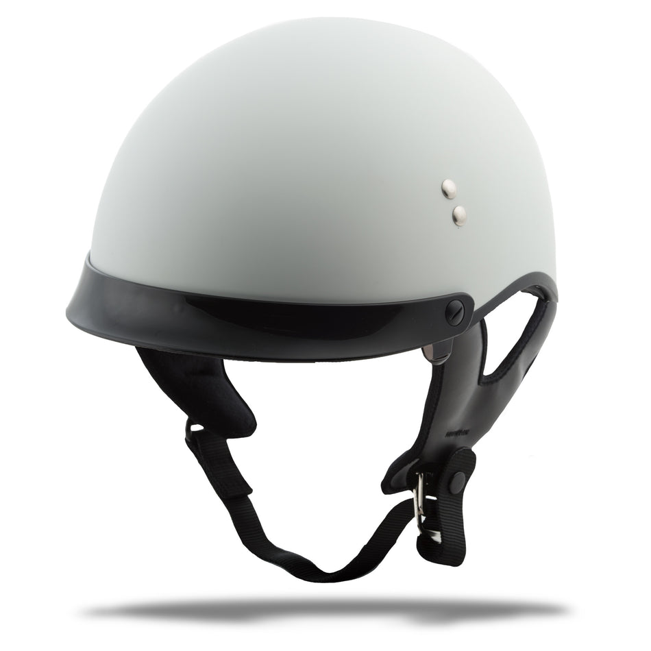 GMAX Hh-65 Half Helmet Full Dressed Matte White Md G9650435