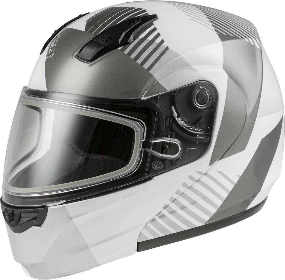 GMAX Md-04s Modular Reserve Snow Helmet White/Silver 3x M2043019