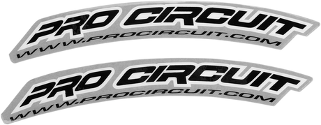 PRO CIRCUIT Front Fender Decal - .Com - Black DC0005