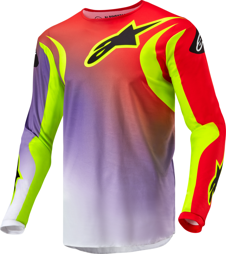 ALPINESTARS Fluid Lucent Jersey White/Neon Red/Yellow Fluo Md 3763724-2029-M