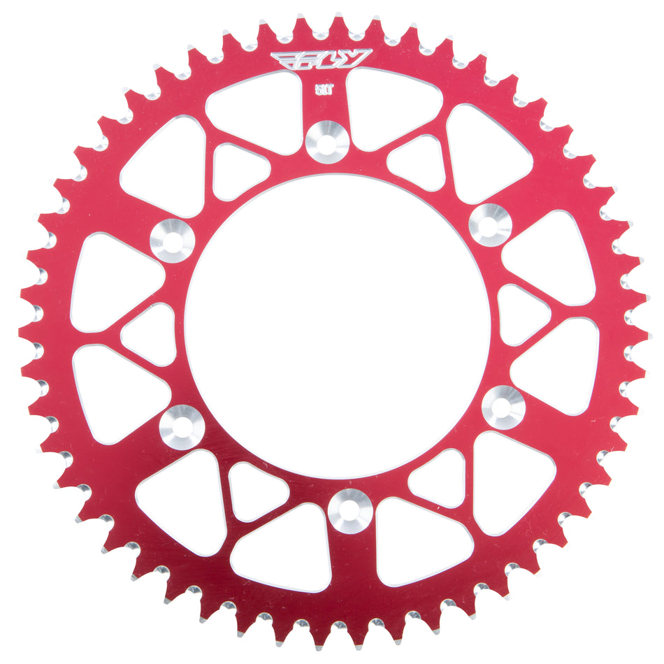 FLY RACING Rear Sprocket Aluminum 51t-520 Red Hon OLD 225-51 RED