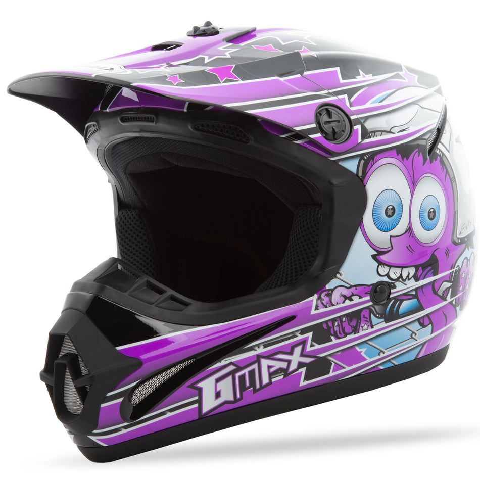 GMAX Youth Gm-46.2y Superstar Helmet Black/Purple Ym G3465591 TC-22