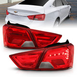 ANZO 14-18 Chevrolet Impala LED Taillights Red/Clear 321346