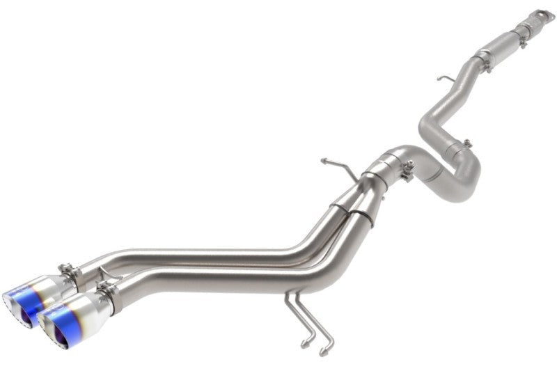 aFe Takeda 2-1/2in SS-304 Cat-Back Exhausts w/ Blue Flame Tips 13-17 Hyundai Veloster L4-1.6L