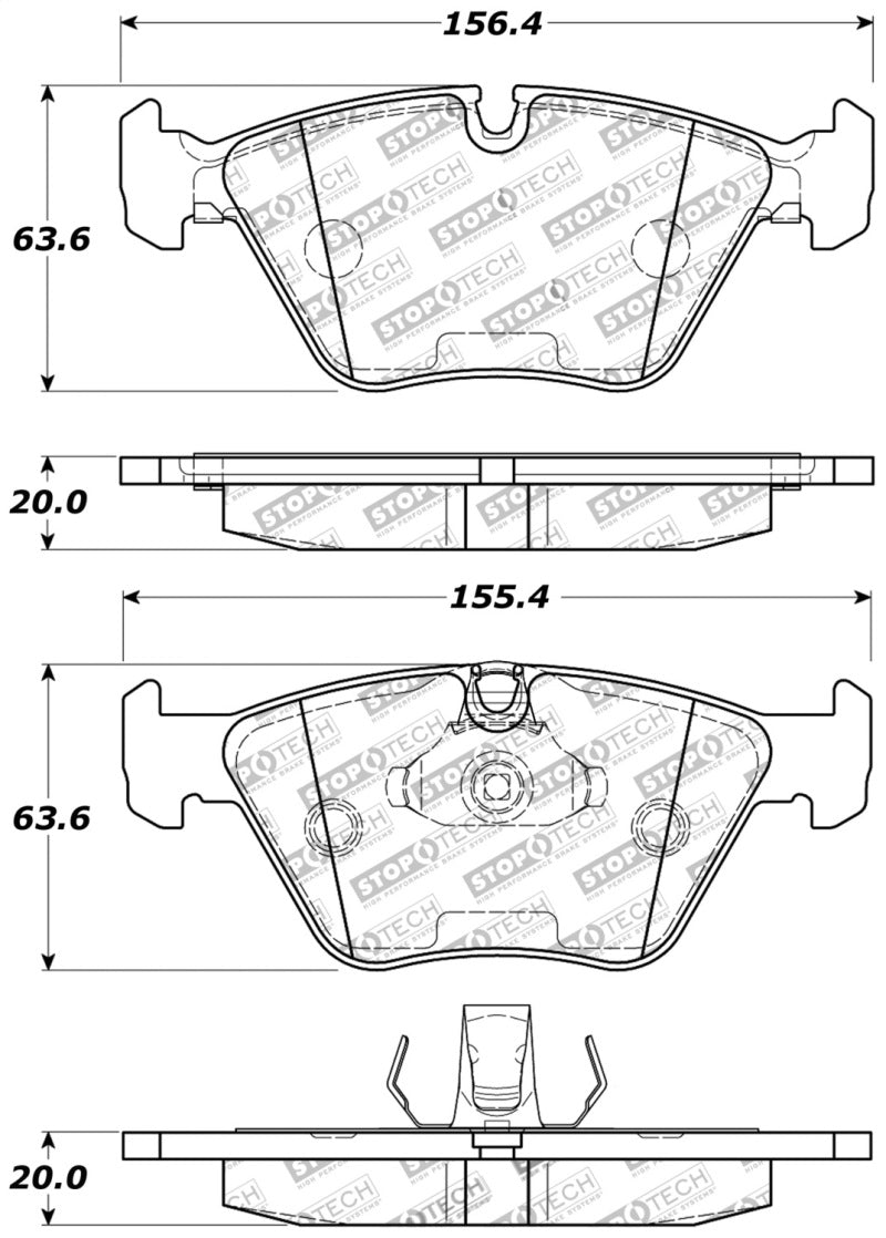 StopTech Performance 04-09 BMW X3 (E38) / 06-09 Z4 3.0Si (E86) / 00-07 330 Series Front Brake Pads 309.0946