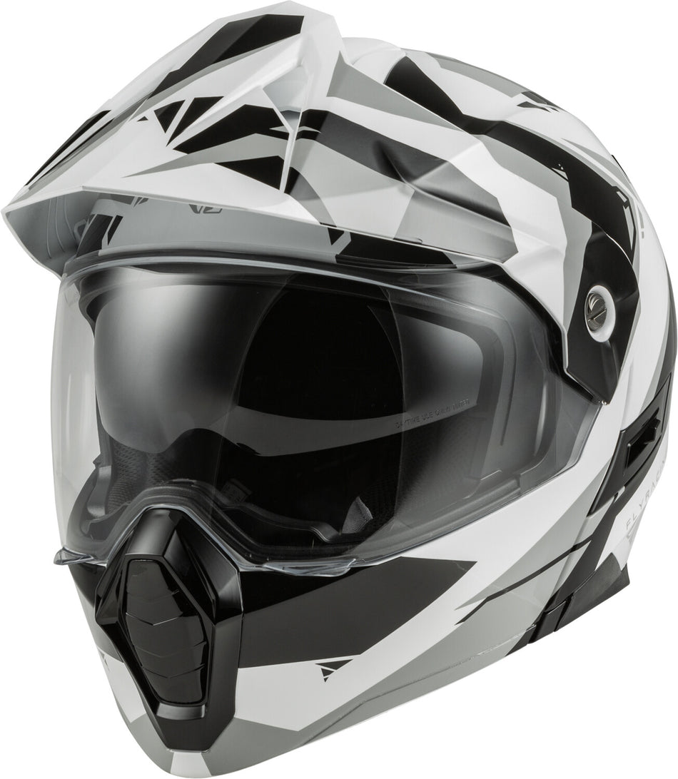 FLY RACING Odyssey Summit Helmet Black/White/Grey 2x 73-83342X