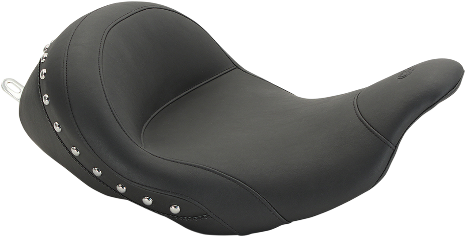 MUSTANG Lowdown Seat with Driver Backrest - Chrome Studded 76079