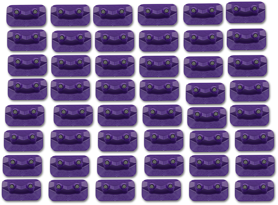 STUD BOY Double Backer Plates - Purple - For 2-Ply - 48 Pack 2522-P2-PUR