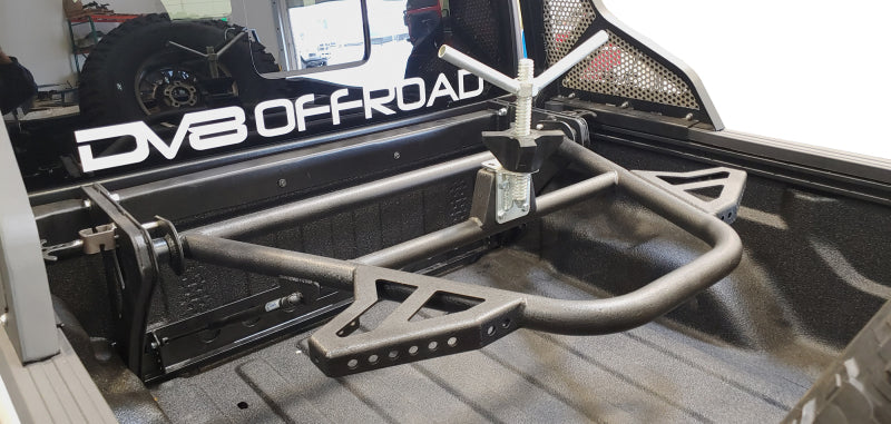 DV8 Offroad 2019+ Jeep Gladiator In-Bed Adjustable Tire Carrier TCGL-01