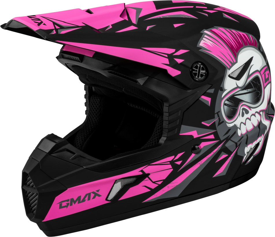 GMAX Youth Mx-46y Unstable Helmet Matte Black/Pink Yl D3466172