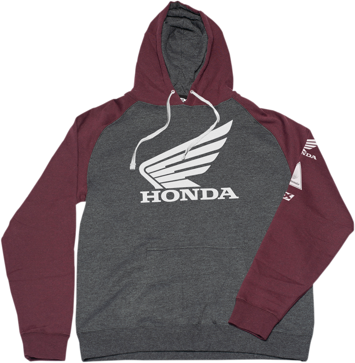 FACTORY EFFEX Honda Wing Hoodie - Charcoal/Burgundy - XL 22-88316