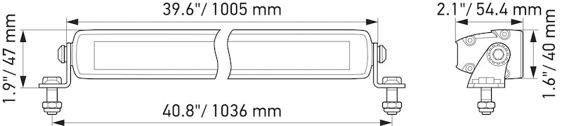 Hella Universal Black Magic 40in Thin Light Bar - Driving Beam LA358176321