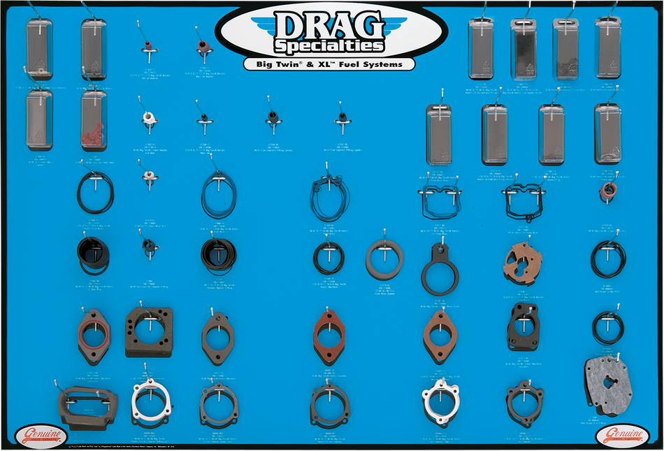 DRAG SPECIALTIES Gasket, Seal, and O-ring Display - '99-'06 Twin-Cam Fuel Systems 9903-0082