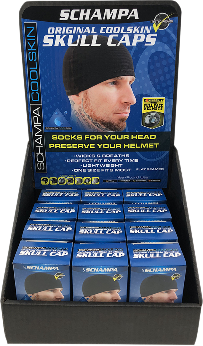 SCHAMPA & DIRT SKINS Coolskin Flat Skullcap - 12 Pack SKLCP015-12PACK