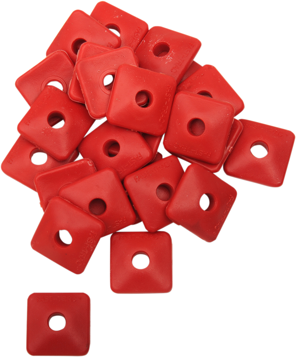 FAST-TRAC Backer Plates - Red - Square - 24 Pack 205SR-24