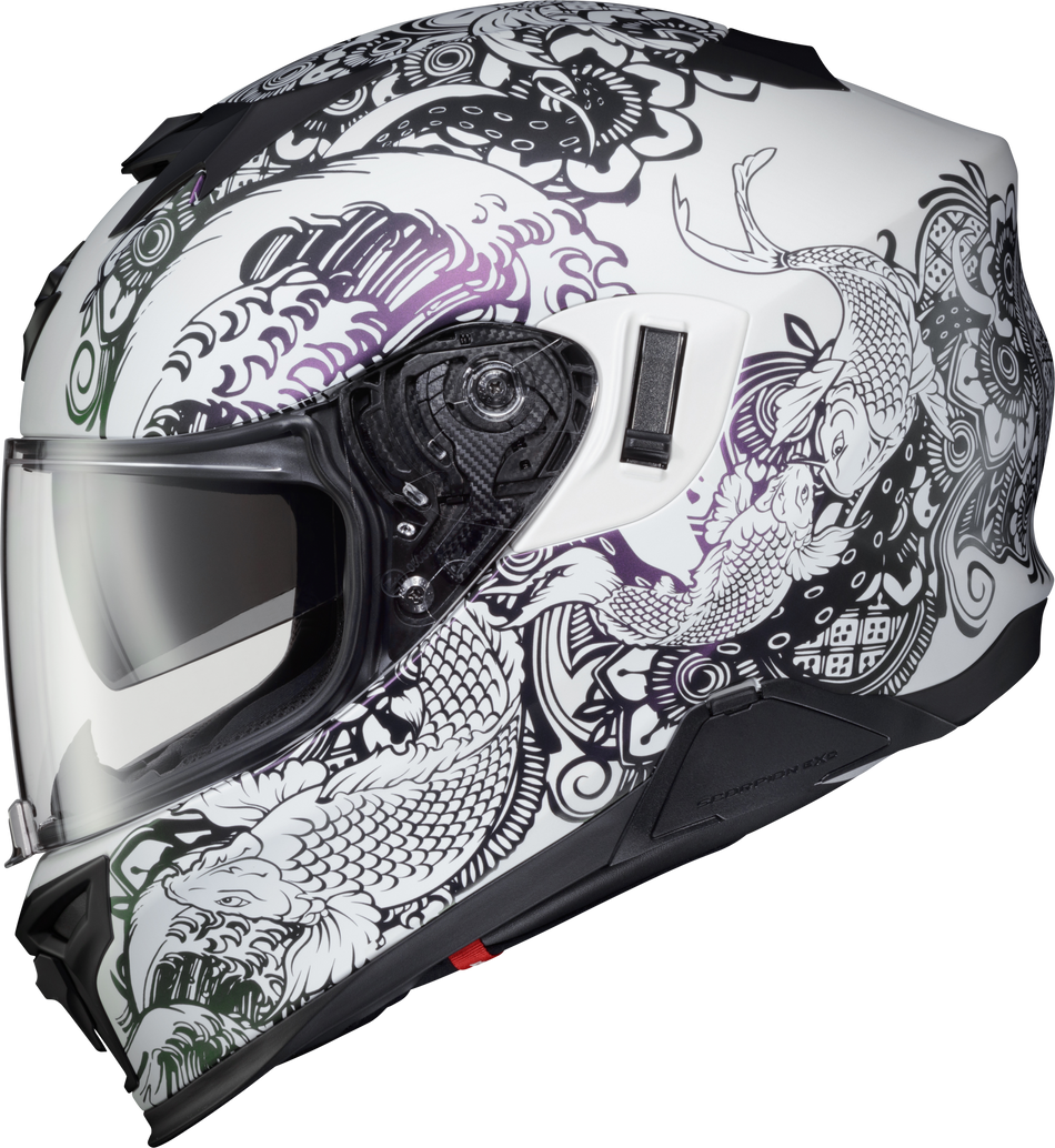 SCORPION EXO Exo-T520 Helmet Nama-Sushi White/Chameleon Sm T52-1113