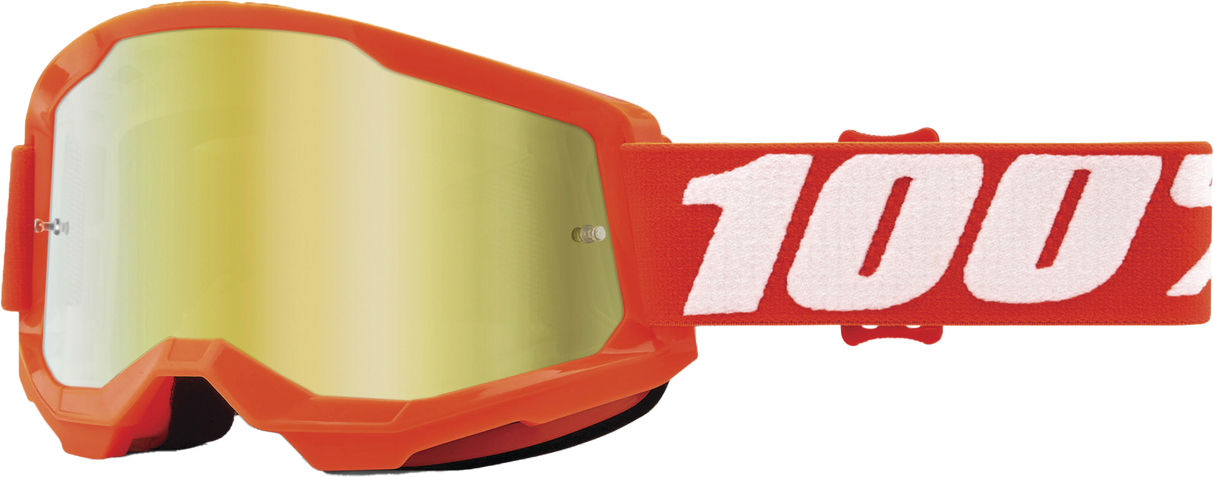 100% Strata 2 Goggle Orange Mirror Gold Lens 50028-00005