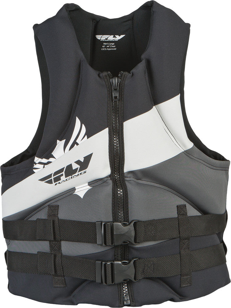 FLY RACING Men's Neoprene Life Vest Grey/Black Xs 98712766 XS BLK