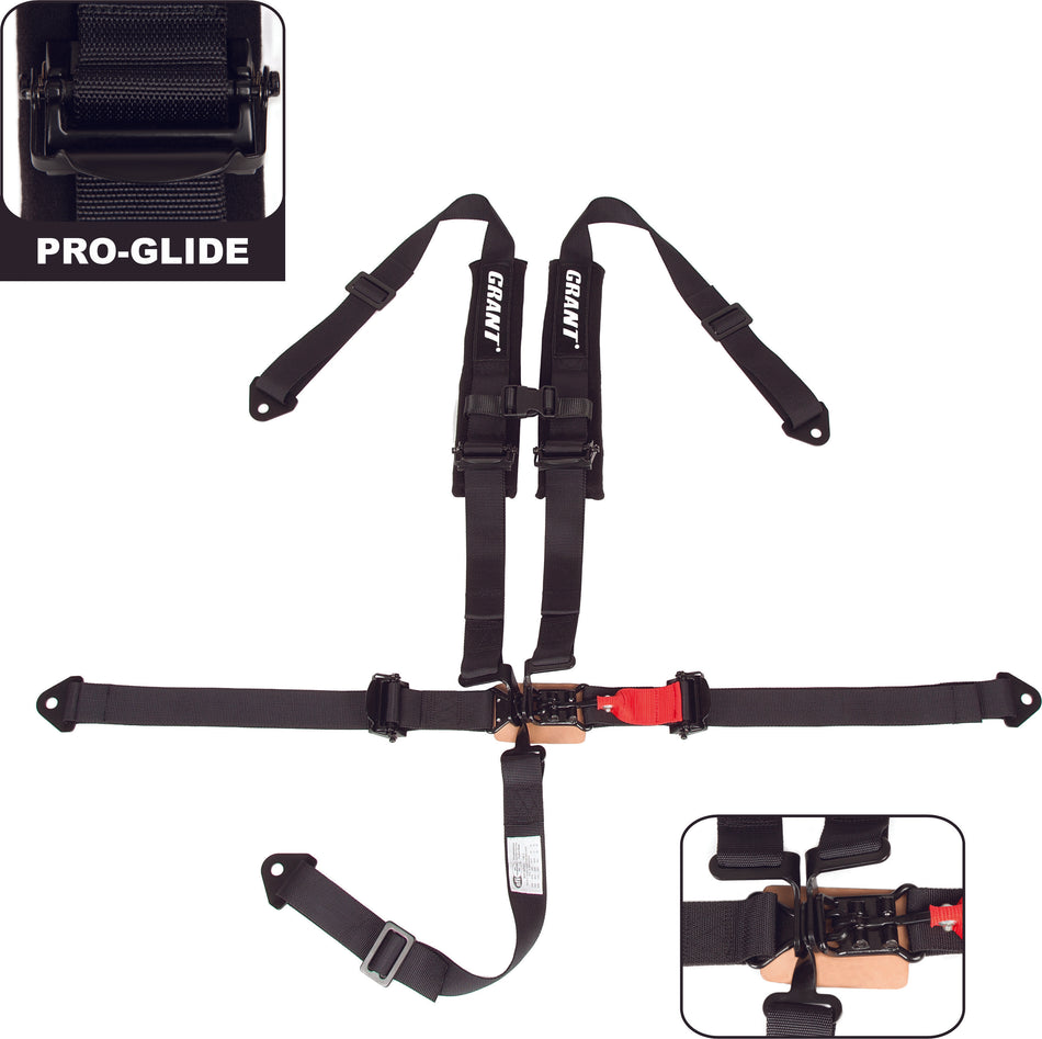 GRANT 5-Point Safety Harness W/Pads Black 2" Straps 2105