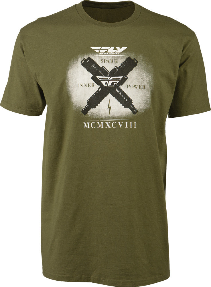 FLY RACING Spark Tee Military Green M 352-0545M