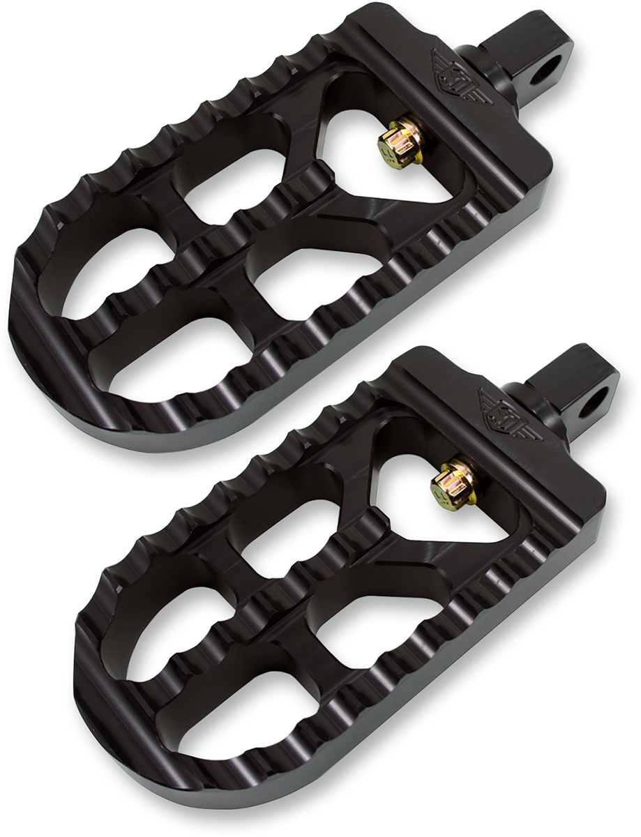 JOKER MACHINE Adjustable Serrated Long Footpegs - Black 08-56-1