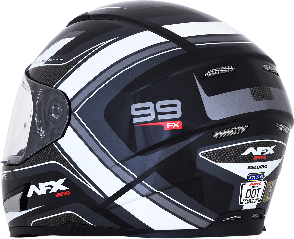 AFX FX-99 Helmet - Recurve - Black/White - Small 0101-11116