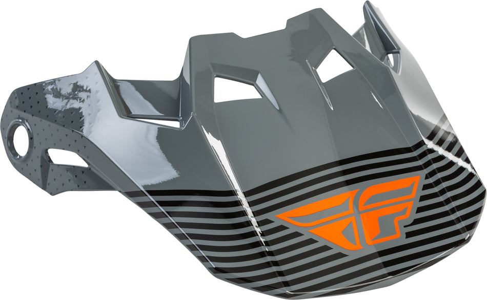 FLY RACING Formula Cc Primary Helmet Visor Matte Grey/Orange Yl-Sm 73-4732S