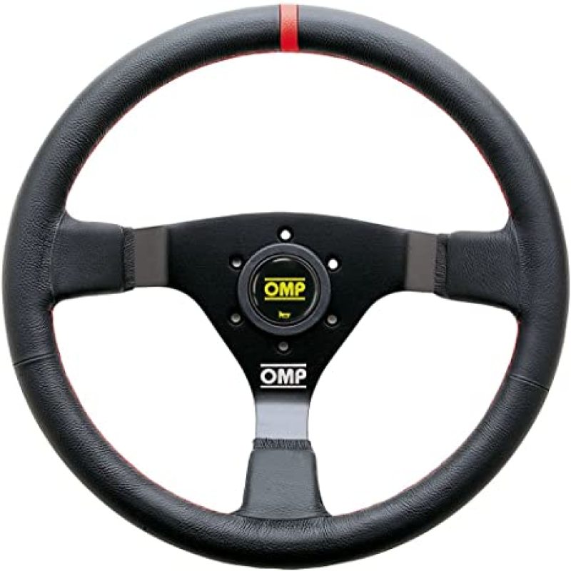 OMP WRC Steering Wheel Black/Red Leather OD0-1980-073