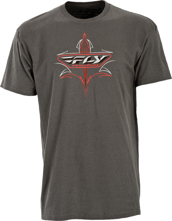 FLY RACING Pinstripe Tee Charcoal L 352-0476L
