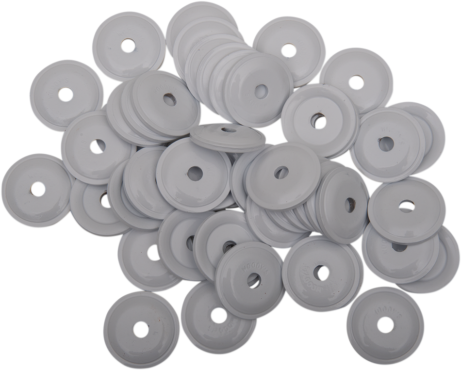 WOODY'S Support Plates - White - Round - 48 Pack ARG-3815-48