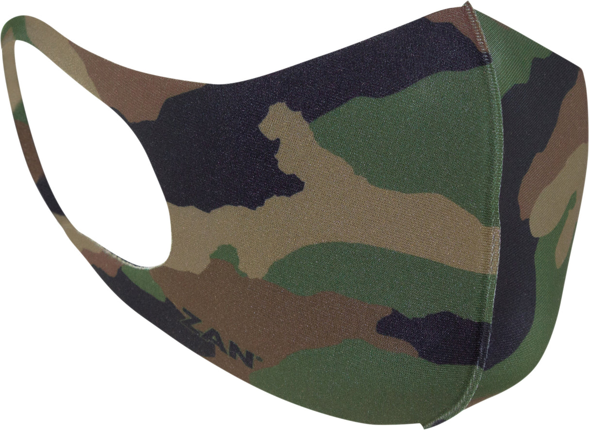 ZAN Lightweight Face Mask 2/Pk Woodland Camo / Black FMLW118