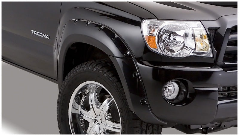 Bushwacker 05-11 Toyota Tacoma Fleetside Pocket Style Flares 4pc 60.3in Bed - Black 31925-02