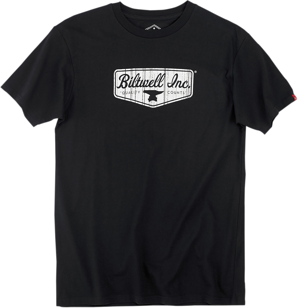 BILTWELL Shield T-Shirt - Black - Large 8101-001-004