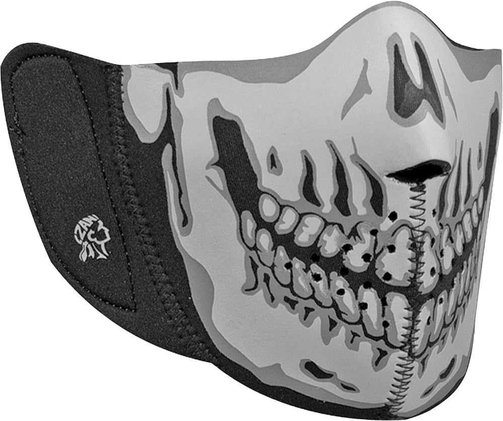 ZAN Modi-Face Detachable Mask Neoprene Grey Skull WBNFM004H