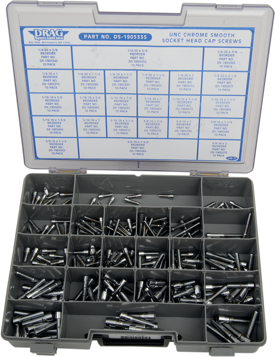 DRAG SPECIALTIES Unified National Coarse Smooth Socket Head Assortment MK202S