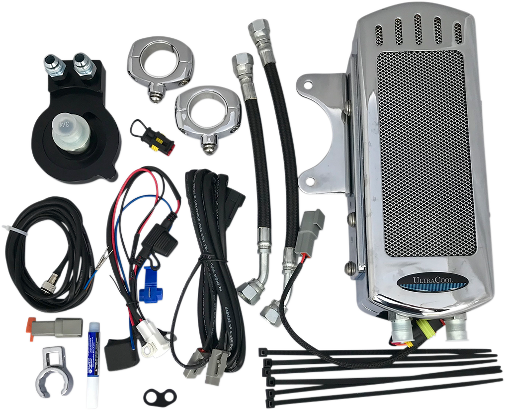 ULTRACOOL Side Mount Oil Cooler Kit - Chrome - Sportster SMSP-1C