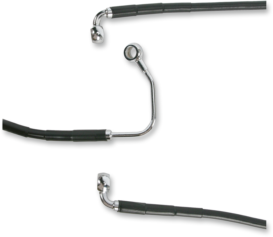 DRAG SPECIALTIES Brake Line - Front (Lower/Mid) - ABS - Black ACT LOWER/MID LINES 691183-BLK