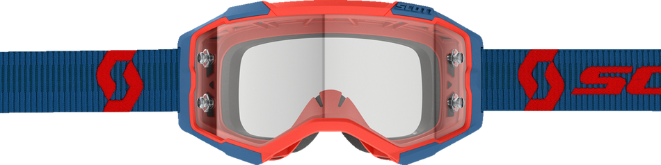 SCOTT Fury WFS Goggle - Dark Blue/Neon Red - Clear 278596-7698113