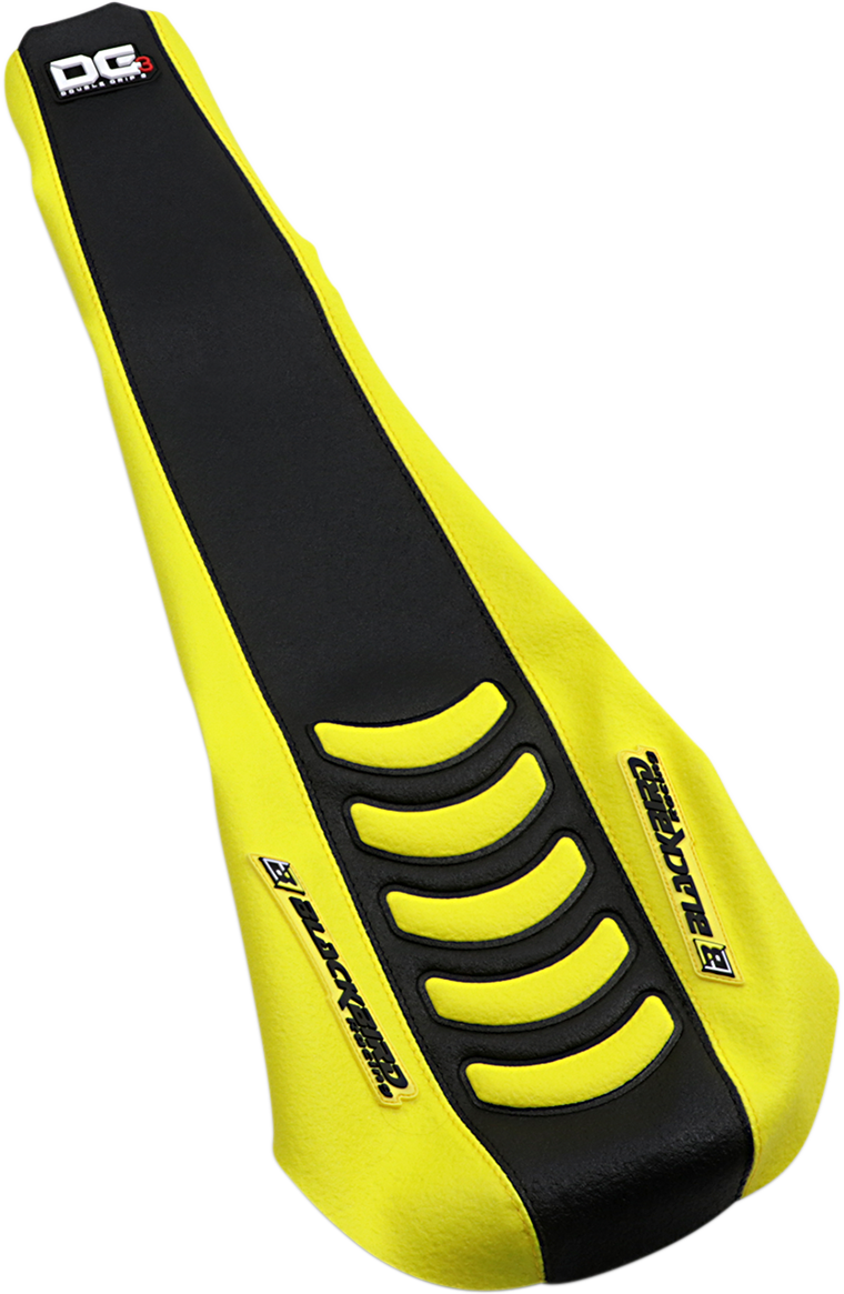 BLACKBIRD RACING Double Grip 3 Seat Cover - Black/Yellow - Suzuki 1328HUS