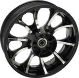 COASTAL MOTO Rear Wheel - Largo 3D - Single Disc/ABS - Black Cut - 18"x5.50" - '09+ FL 3D-LGO185BC-ABS