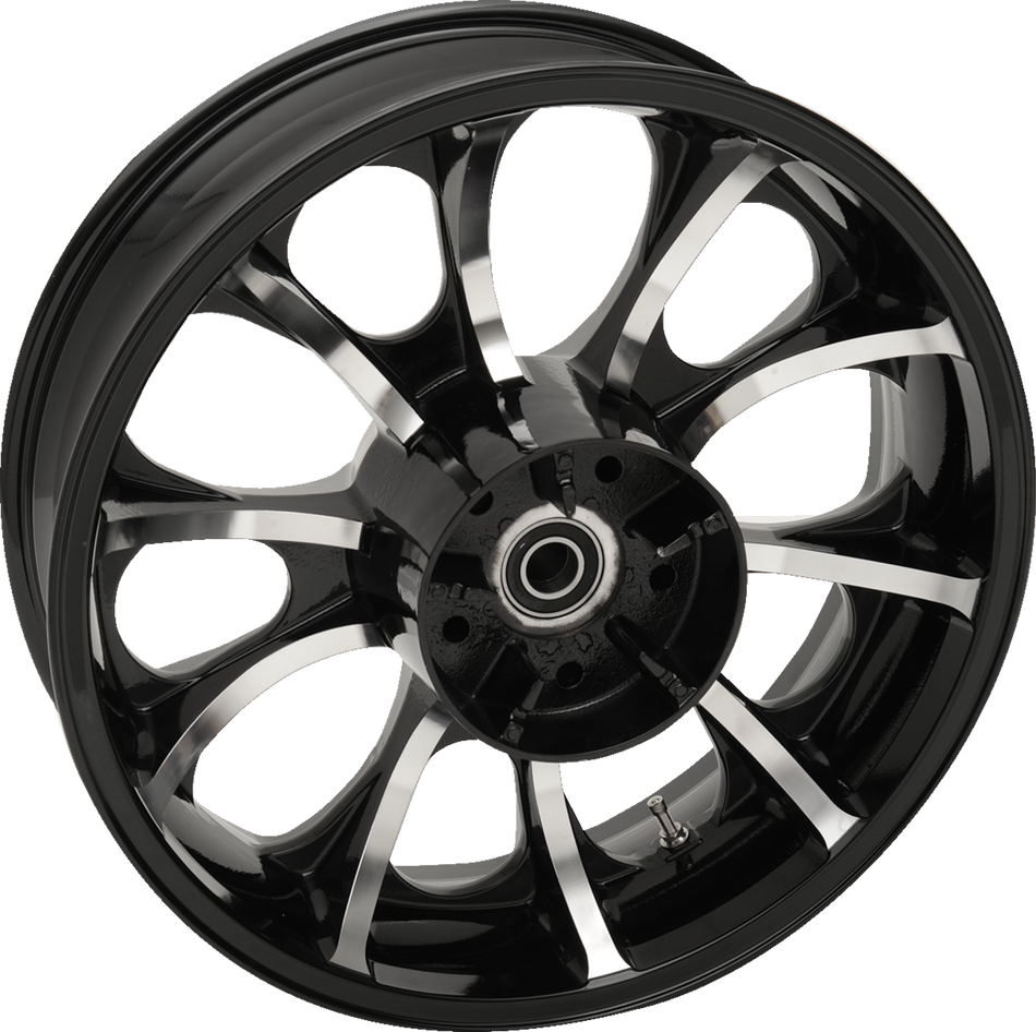 COASTAL MOTO Rear Wheel - Largo 3D - Single Disc/ABS - Black Cut - 18"x5.50" 3D-LGO185BCABST