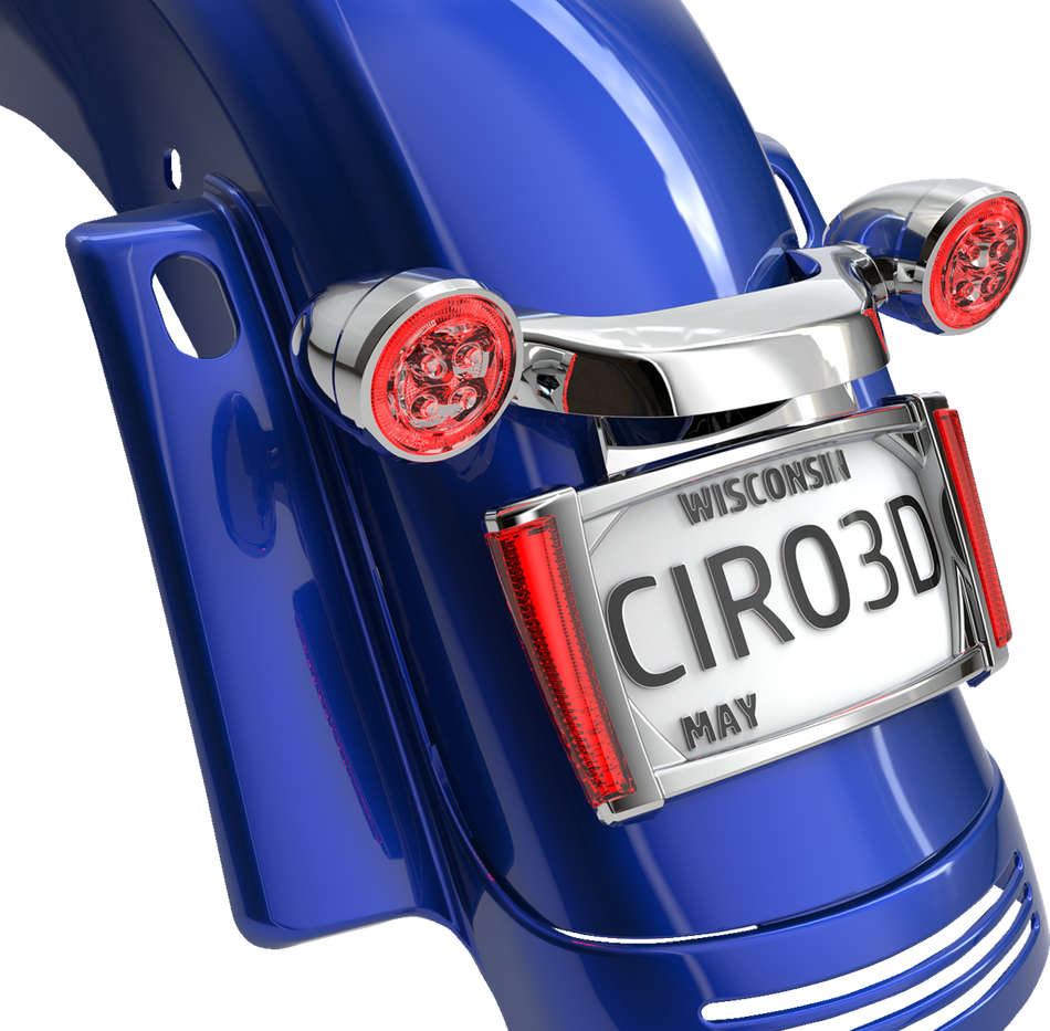 CIRO License Plate Frame - Chrome - Red 40300